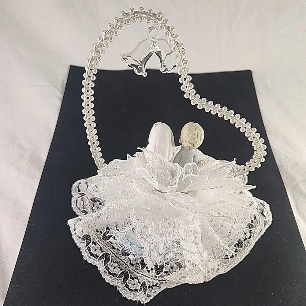 Cake Topper Precious Moments Wedding Anniversary Shower Made In Hong Kong Pearls